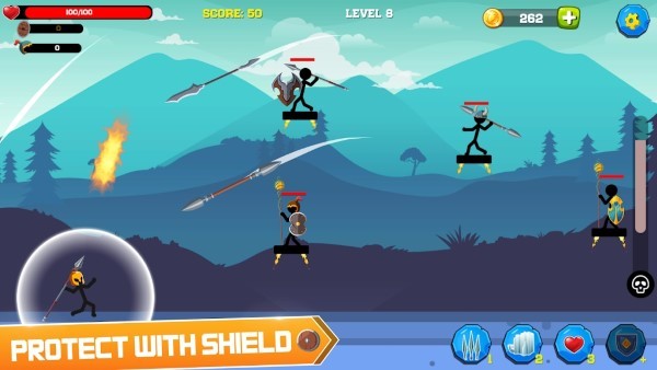 战斗火柴人弓箭手英雄游戏(stickman archer hero)