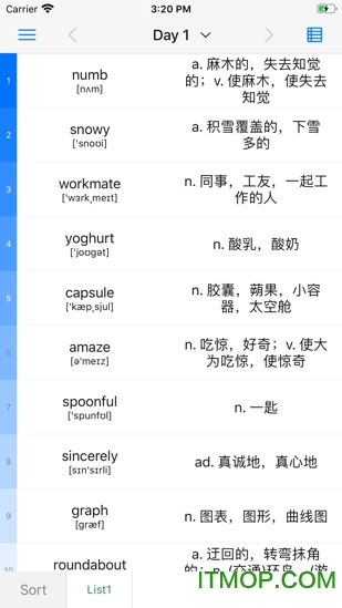 list背单词软件