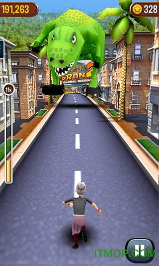 愤怒的老奶奶跑酷