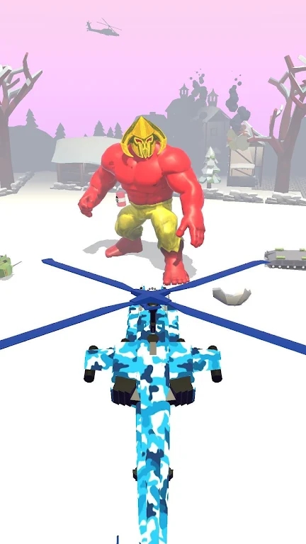 Helicopter Hit: Giant Attack!