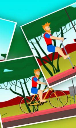 独轮车特技 独轮车特技