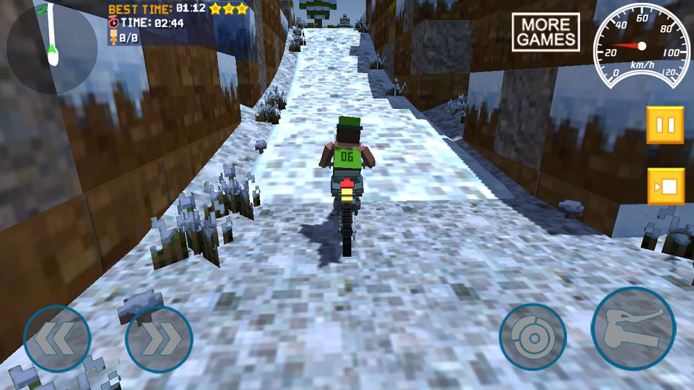 Blocky Moto Bike SIM: Winter Breeze