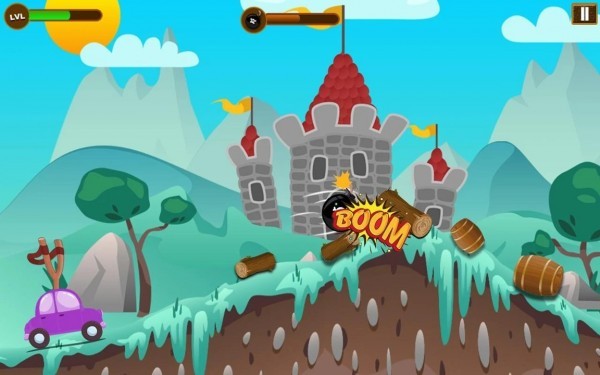 Car Slingshot: Mountain Climb Game