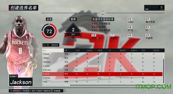 NBA2K17历年王朝选秀名单