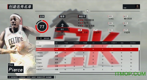 NBA2K17历年王朝选秀名单