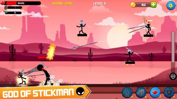 战斗火柴人弓箭手英雄游戏(stickman archer hero)