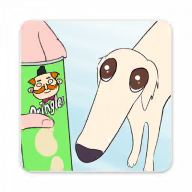 长鼻子狗狗吃薯片