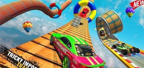 疯狂跑车斜坡Car Stunts Mega Ramp Car
