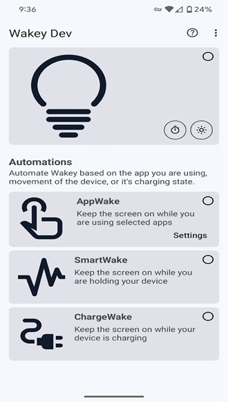 wakey屏幕常亮助手 安卓最新版v10.0.1