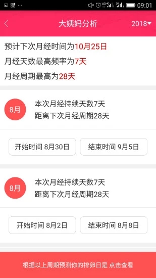 排卵期安全期日历