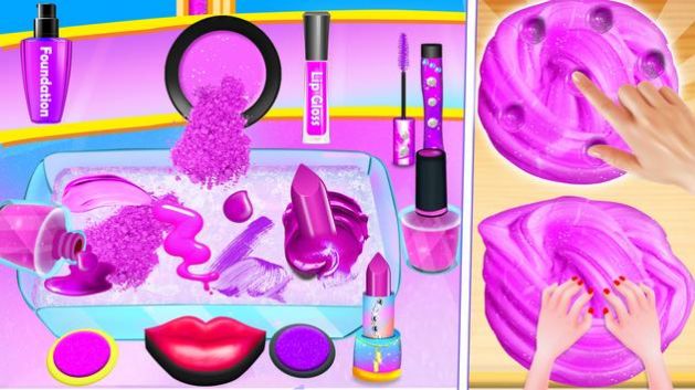 DIY化妆混合成粘液(MakeUpSlimeMaking)