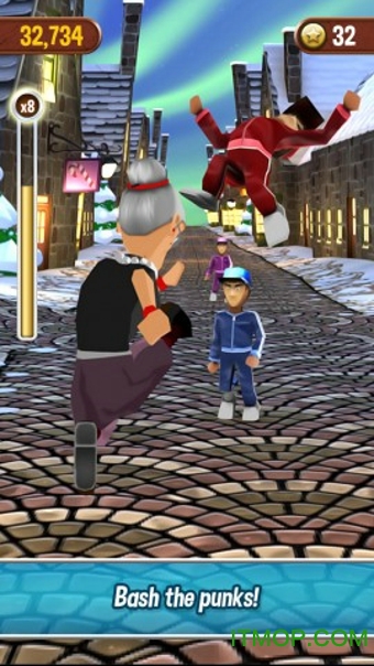 愤怒的老奶奶玩酷跑圣诞版(Angry Granny Smash)