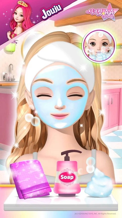 Jouju makeup game(女孩化妆清洁)