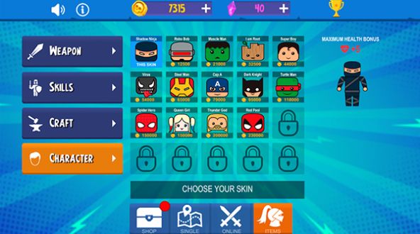 布娃娃英雄战斗游乐场（BlockNinja）