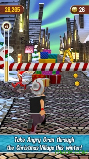 愤怒的老奶奶玩酷跑圣诞版(Angry Granny Smash)