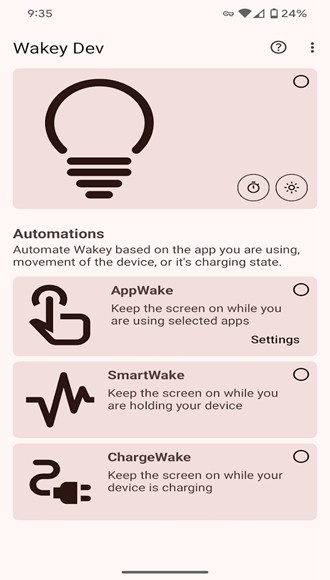 wakey屏幕常亮助手 安卓最新版v10.0.1