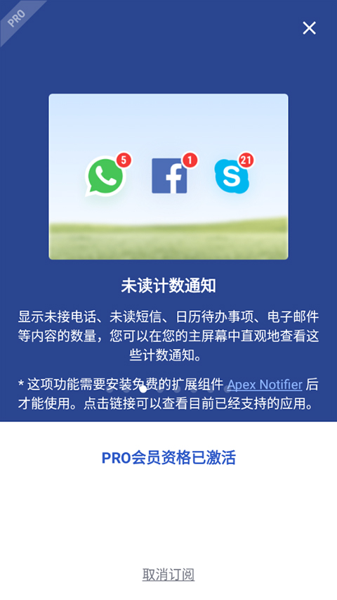 apex launcher pro激活版