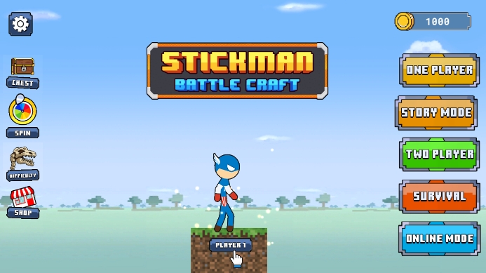 火柴人工艺格斗游戏最新版(Stickman Craft Fighting Game)