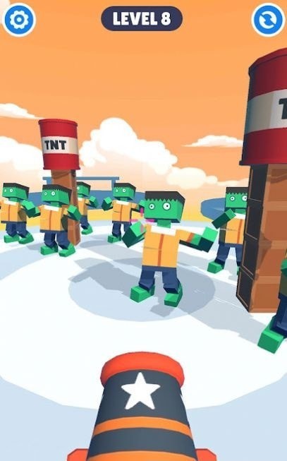 趣味大炮僵尸3D