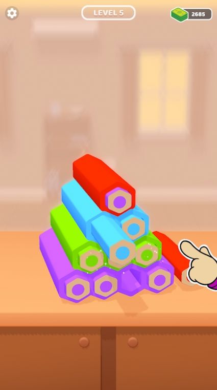 金字塔合成排序Pyramid Sort Puzzle