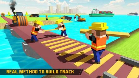 水路火车轨道建造者(River Road Train Track Builder)