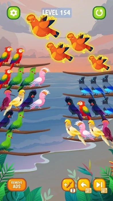 鸟类分类颜色拼图游戏(bird sort color puzzle)