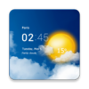 Transparent clock & weather (ad-free)