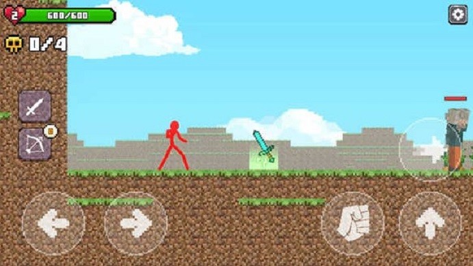 火柴人工艺格斗游戏最新版(Stickman Craft Fighting Game)