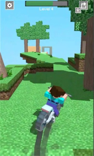 疯狂摩托：方块竞速