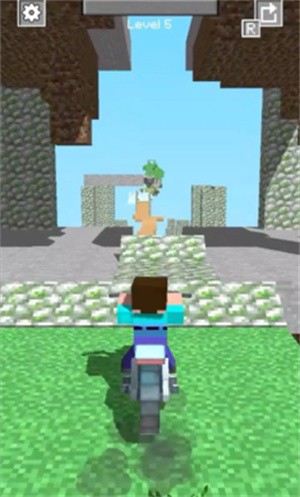 疯狂摩托：方块竞速