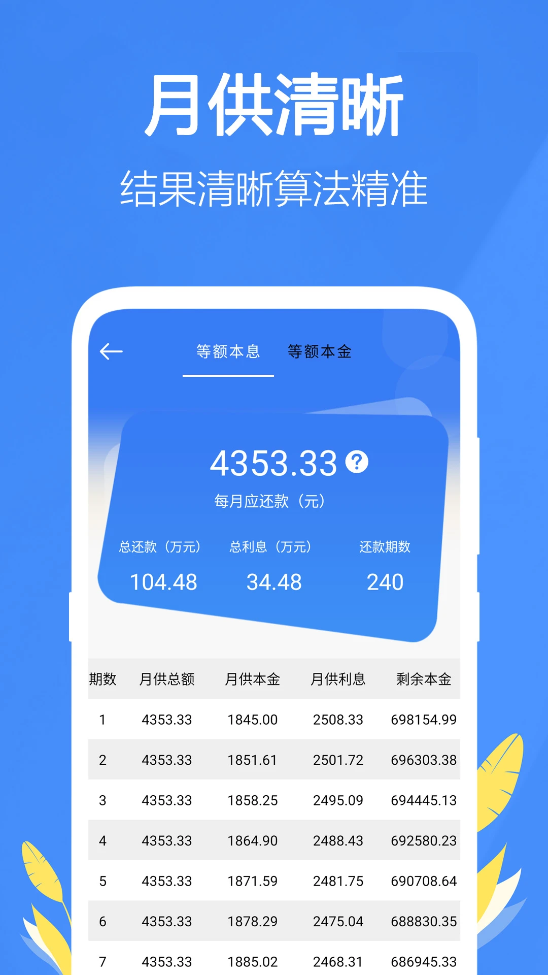 银行贷款计算器