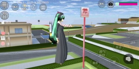 樱花校园模拟器英文版高马尾加更新动作版