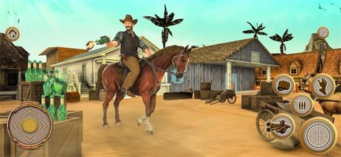 Western Cowboy Gun Shooting