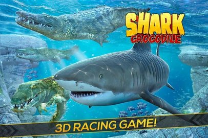 鲨鱼大战鳄鱼（Shark vs Crocodile Fight）