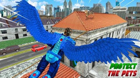 Flying Lion Rope Hero Melee Combat