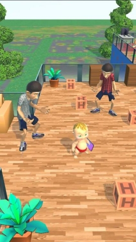 顽皮男孩奔跑 顽皮男孩奔跑