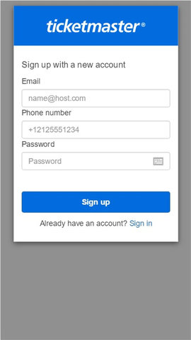 ticketmaster软件